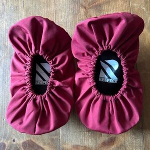 Respect Red Elastic Slip Resistant Shoe Cover with bag -fits over any size shoes